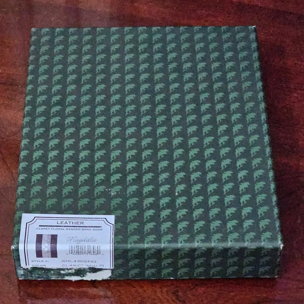 JAY STRONGWATER FLORAL SCROLL LEATHER CRYSTAL ENAMEL PHOTO PICTURE ALBUM BOOK
